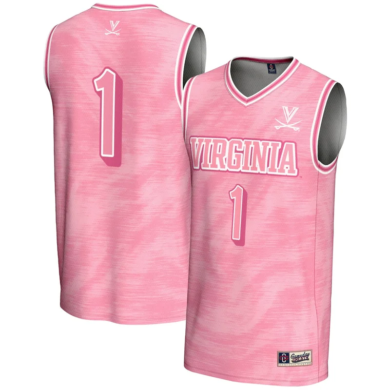 Unisex #1 Pink Virginia Cavaliers Lightweight Basketball Jersey GameDay Greats 
