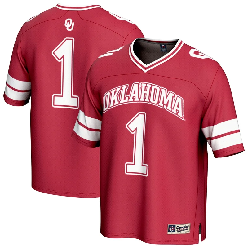 Billy Sims Crimson Oklahoma Sooners Heisman Football Jersey - Image 3