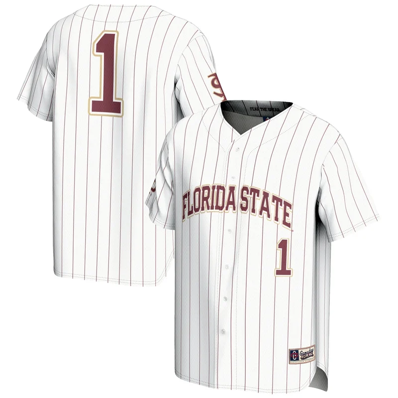 #1 White Florida State Seminoles Lightweight Baseball Jersey GameDay Greats 