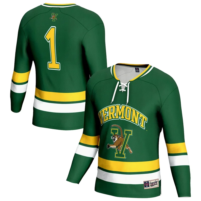 Unisex Green Vermont Catamounts Lightweight Hockey Team Jersey GameDay Greats 