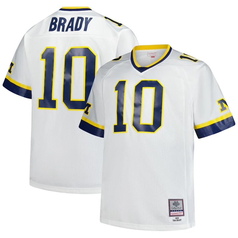 Jordan Brand #1 Maize Michigan Wolverines Untouchable Game Football Jersey - Image 3