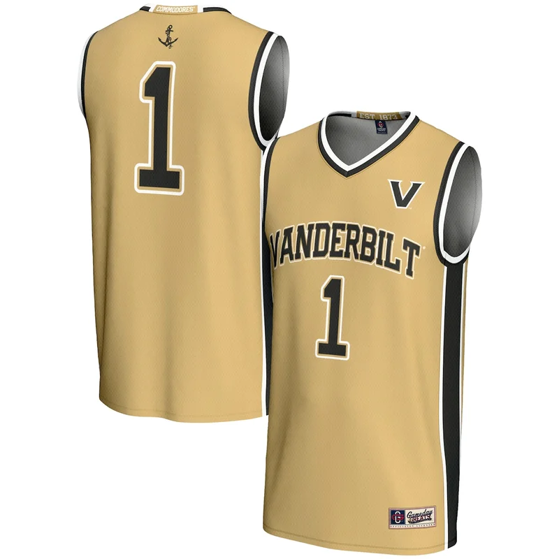 White #1 Vanderbilt Commodores Lightweight Basketball Jersey GameDay Greats - Image 2