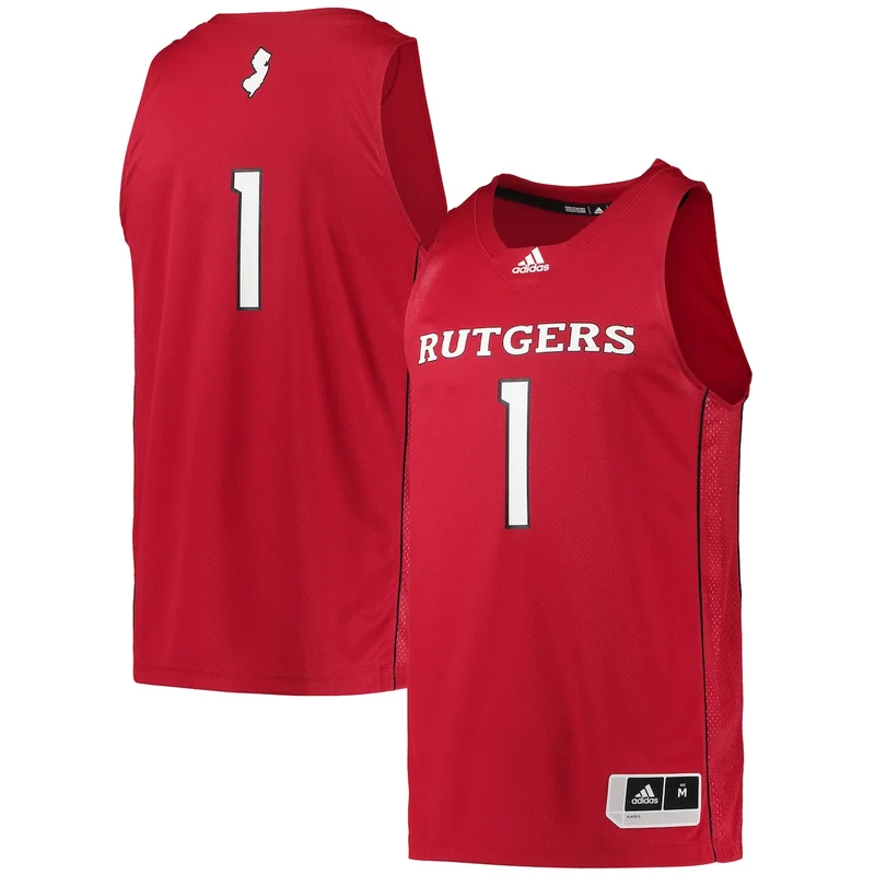 #1 Scarlet Rutgers Scarlet Knights Team Swingman Basketball Jersey 