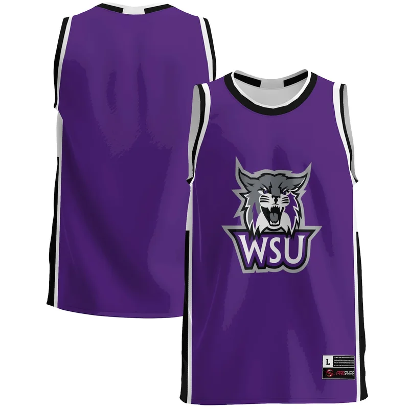 #6 Crimson Washington State Cougars Basketball Jersey - Image 5