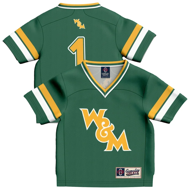 Infant #1 Green William & Mary Tribe Collegiate Football Jersey GameDay Greats 