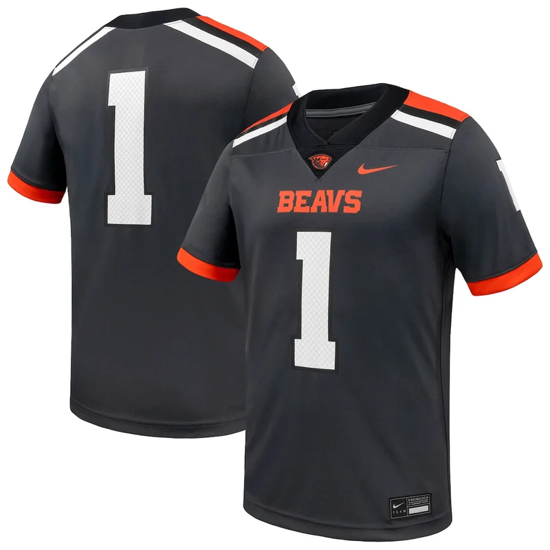 #1 Orange Oregon State Beavers Lightweight Collegiate Football Jersey GameDay Greats - Image 3