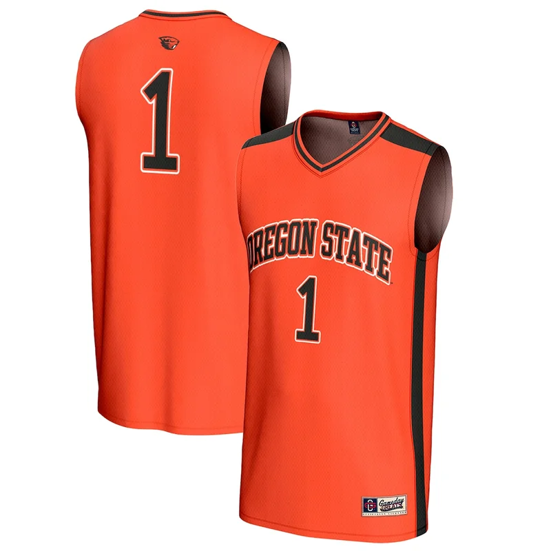 #1 Black Oregon State Beavers Basketball Jersey - Image 2