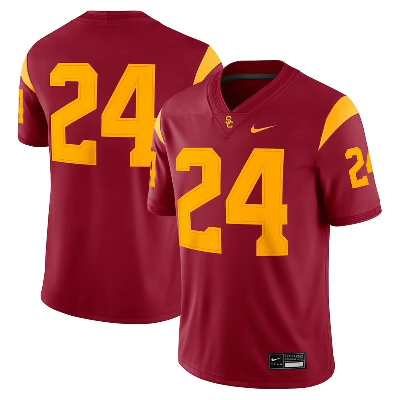 #24 White USC Trojans Game Football Jersey - Image 3