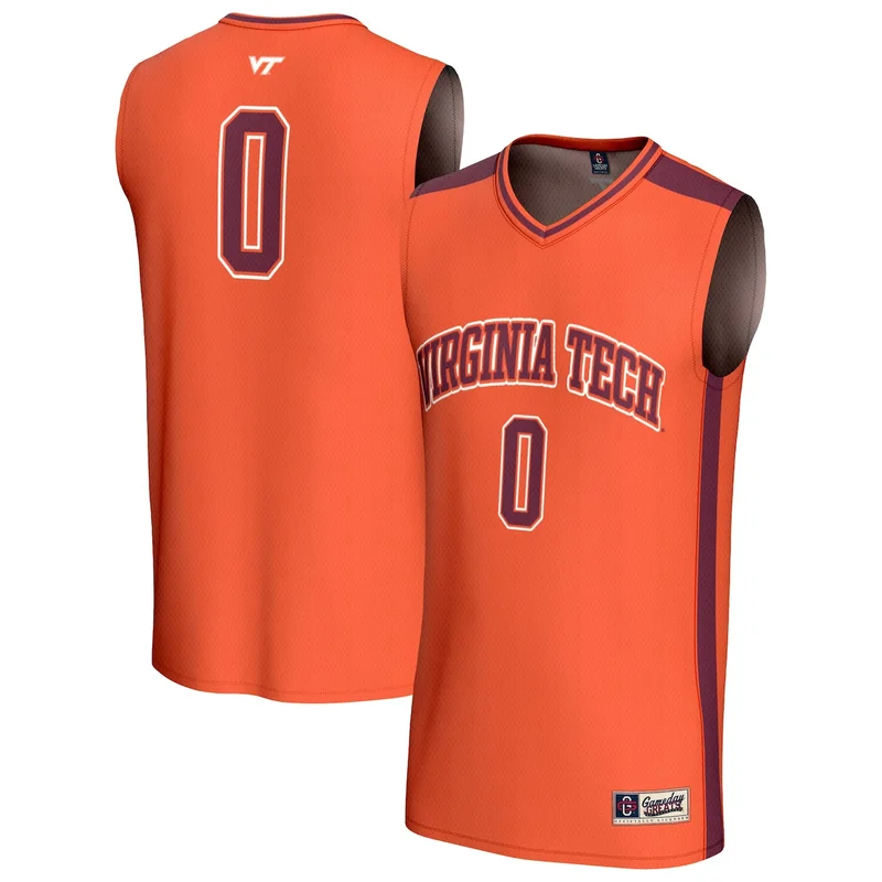 Unisex Orange #0 Virginia Tech Hokies Collegiate Basketball Jersey GameDay Greats 