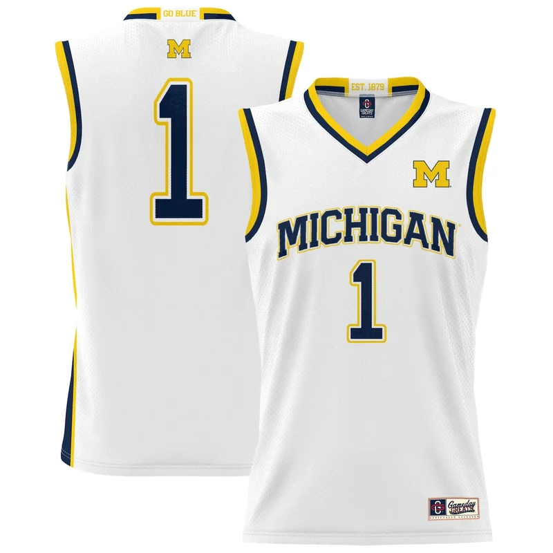 #1 Black Michigan Wolverines Lightweight Basketball Jersey GameDay Greats - Image 3