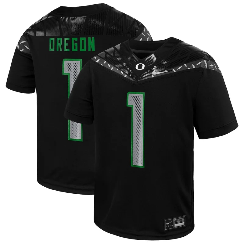 #1 White Oregon Ducks Game Football Jersey - Image 3