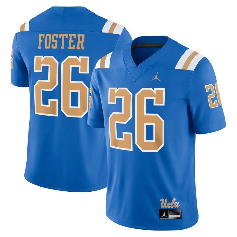 Jordan Brand DeShaun Foster Blue UCLA Bruins Alumni Football Jersey Home Game 