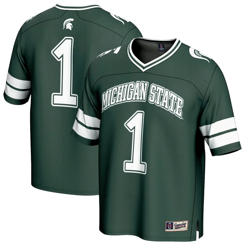 #1 Black Michigan State Spartans Endzone Football Jersey GameDay Greats - Image 2