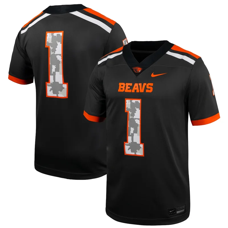 #1 Orange Oregon State Beavers Lightweight Collegiate Football Jersey GameDay Greats - Image 4