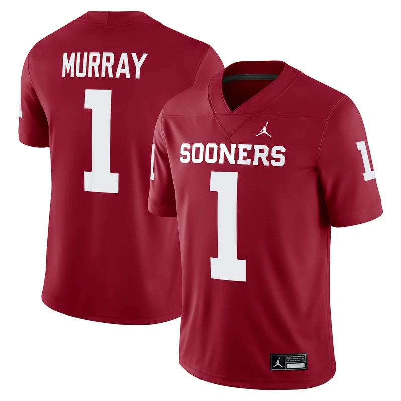 Jordan Brand #1 White Oklahoma Sooners Untouchable Game Football Jersey - Image 5