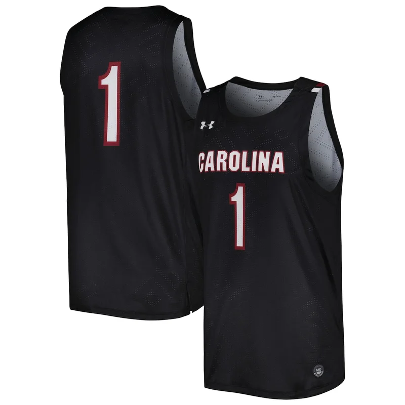 Under Armour #1 Garnet South Carolina Gamecocks Basketball Jersey - Image 2