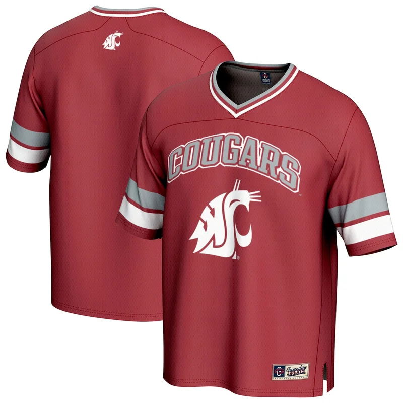 Crimson Washington State Cougars Spirit Football Jersey GameDay Greats 