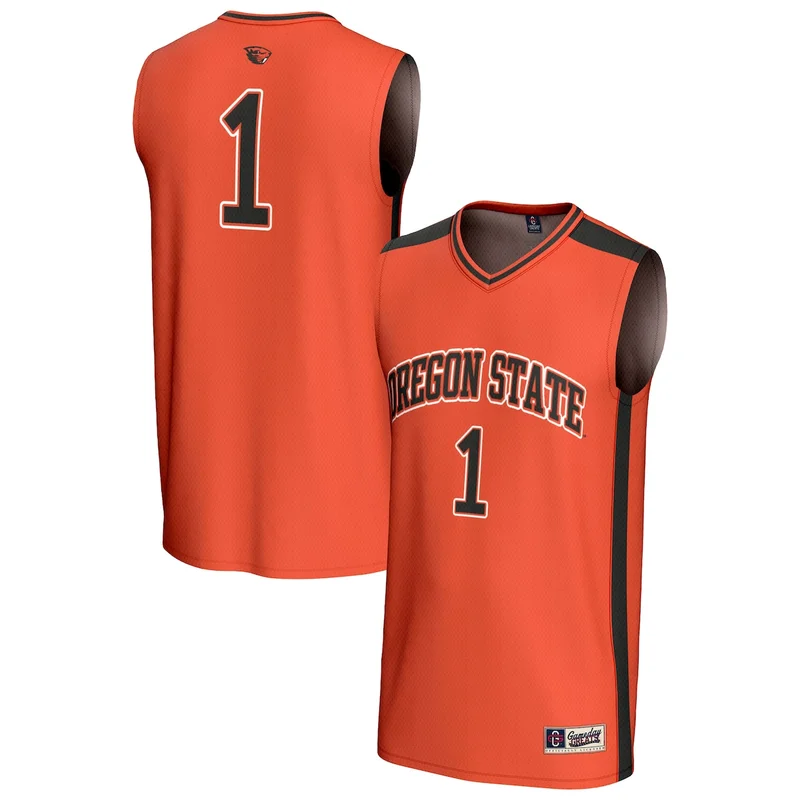 #1 Black Oregon State Beavers Basketball Jersey - Image 3