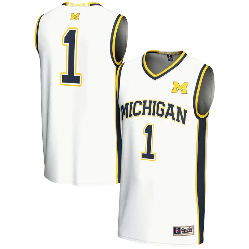 #1 Black Michigan Wolverines Lightweight Basketball Jersey GameDay Greats - Image 4