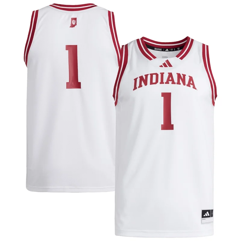 #1 White Indiana Hoosiers Swingman Jersey Basketball 