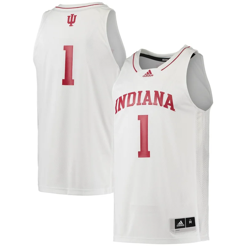 #1 White Indiana Hoosiers Swingman Jersey Basketball - Image 4