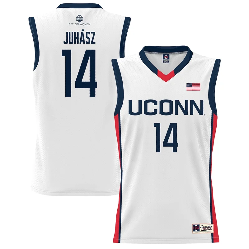 Unisex Dorka Juhasz White UConn Huskies Lightweight Basketball Alumni Jersey GameDay Greats 