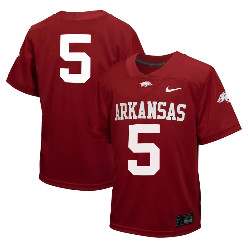 #5 Cardinal Arkansas Razorbacks Untouchable Football Jersey 