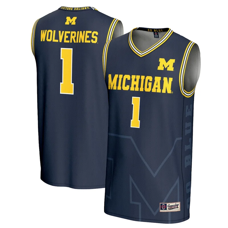 #1 Black Michigan Wolverines Lightweight Basketball Jersey GameDay Greats - Image 5