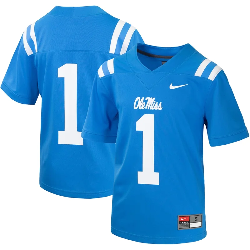 #1 Navy Ole Miss Rebels Untouchable Football Jersey - Image 3
