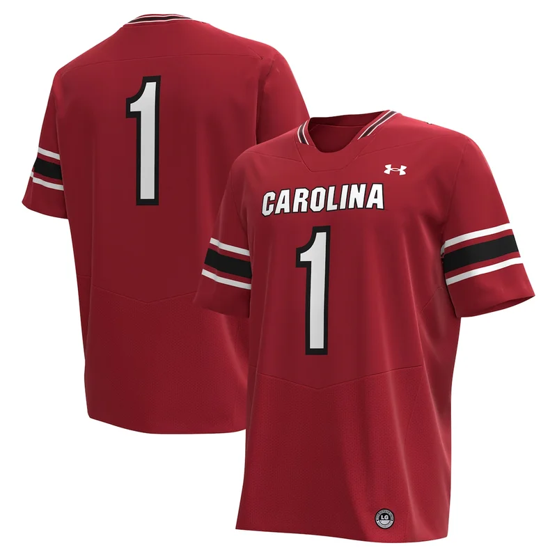 Under Armour #1 Garnet South Carolina Gamecocks Football Jersey 