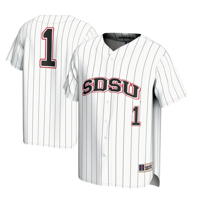 #1 White San Diego State Aztecs Lightweight Baseball Jersey GameDay Greats 