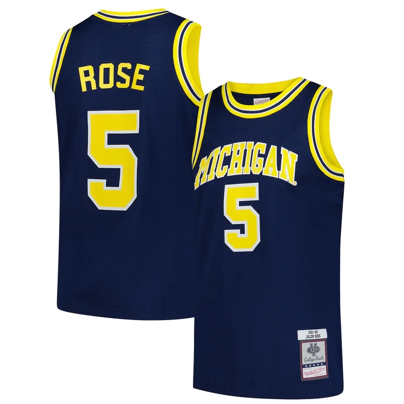 Unisex #1 Navy Michigan Wolverines Lightweight Basketball Jersey GameDay Greats - Image 5