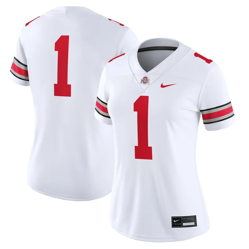 #1 Scarlet Ohio State Buckeyes Team Football Jersey - Image 3