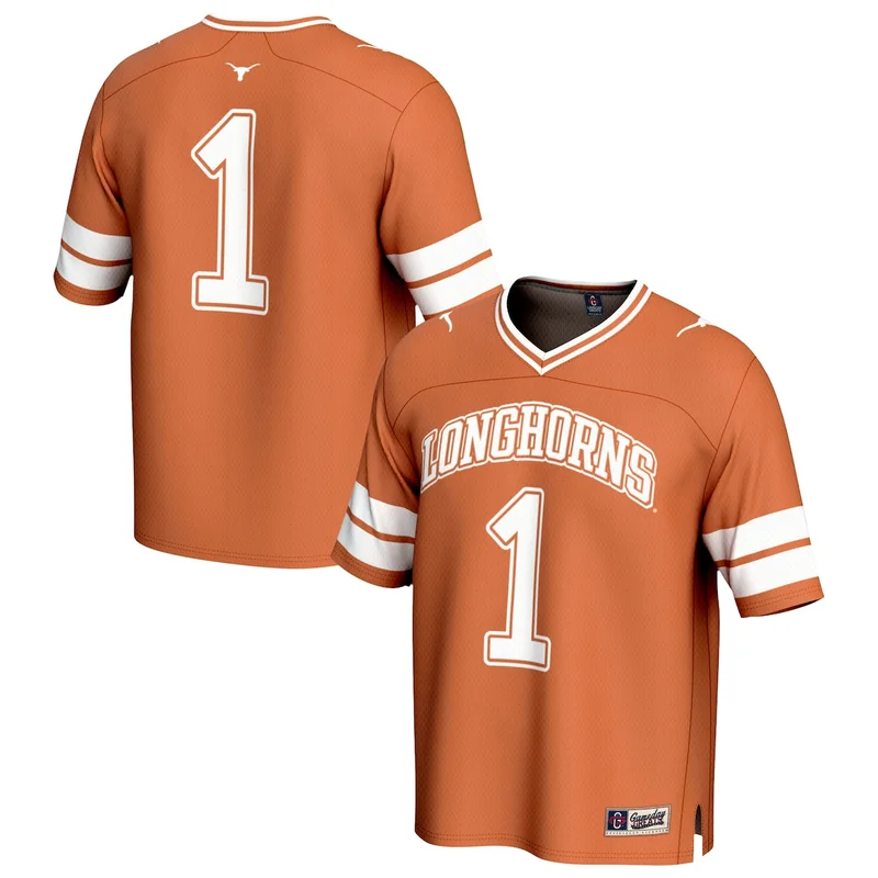 #1 Texas Orange Texas Longhorns Game Football Jersey - Image 4