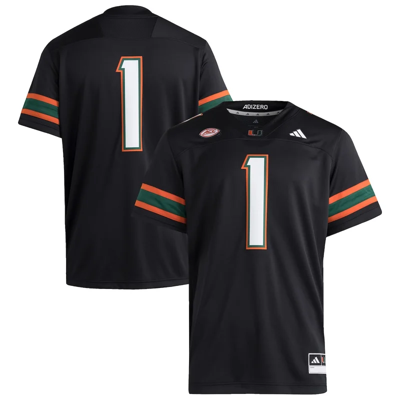 #1 White Miami Hurricanes Premier Football Jersey - Image 4