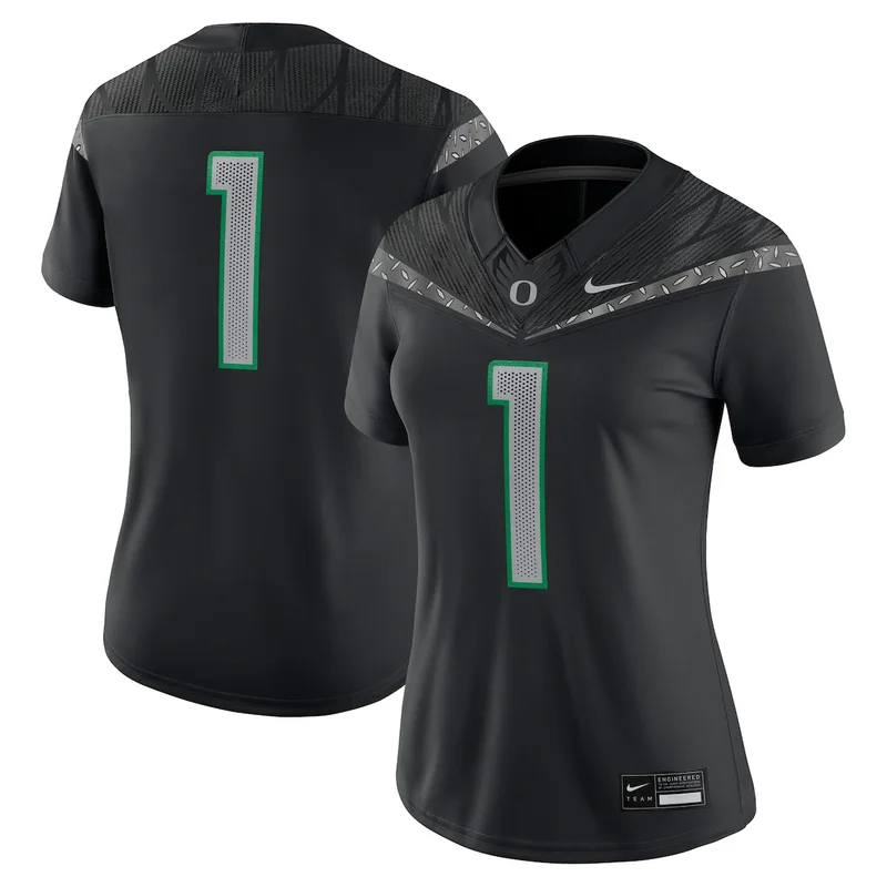 #1 White Oregon Ducks Game Football Jersey - Image 2