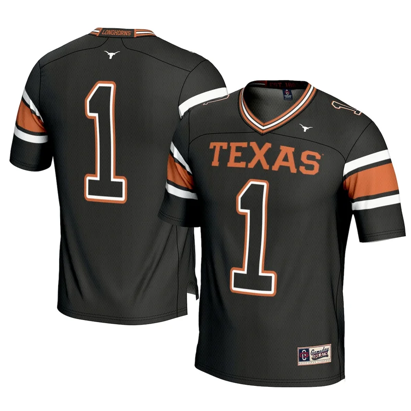 #1 Texas Orange Texas Longhorns Game Football Jersey - Image 5