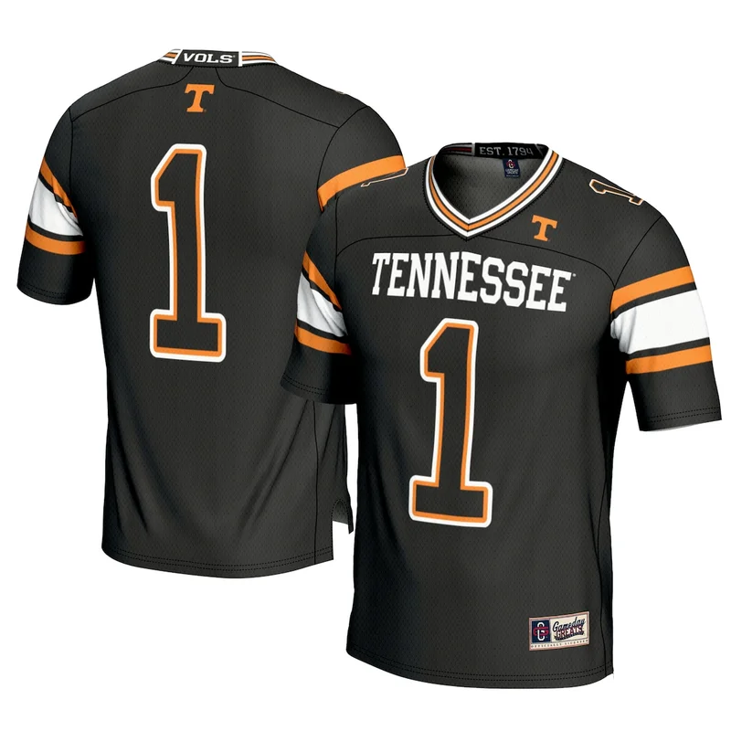 #1 Black Tennessee Volunteers Football Jersey GameDay Greats 