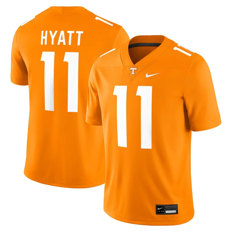 Jalin Hyatt Tennessee Orange Tennessee Volunteers Player Game Football Jersey 