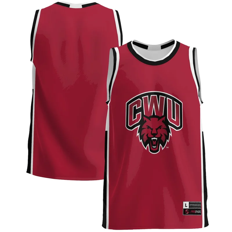 #6 Crimson Washington State Cougars Basketball Jersey - Image 3