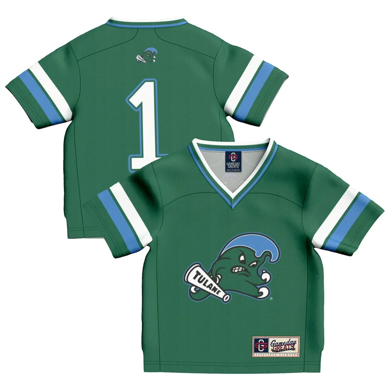 Infant #1 Green Tulane Green Wave Football Jersey GameDay Greats 
