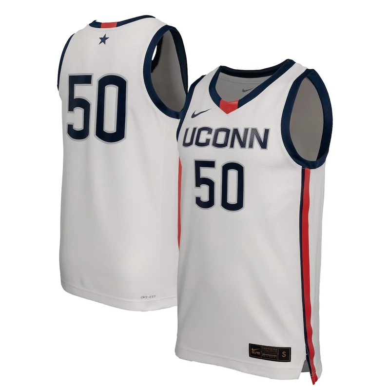 White UConn Huskies Basketball Jersey 