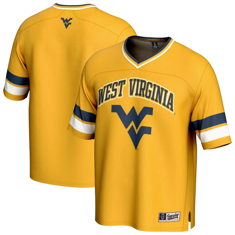 Unisex Gold West Virginia Mountaineers Spirit Football Jersey GameDay Greats 