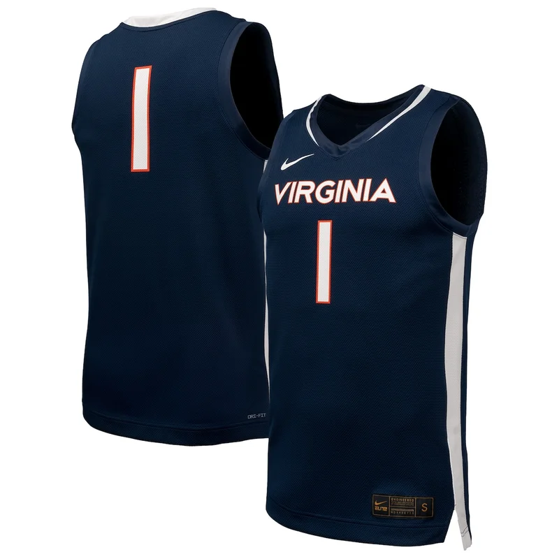 Navy Virginia Cavaliers Basketball Jersey 