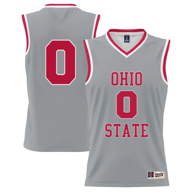 #0 Gray Ohio State Buckeyes Lightweight Basketball Jersey GameDay Greats 