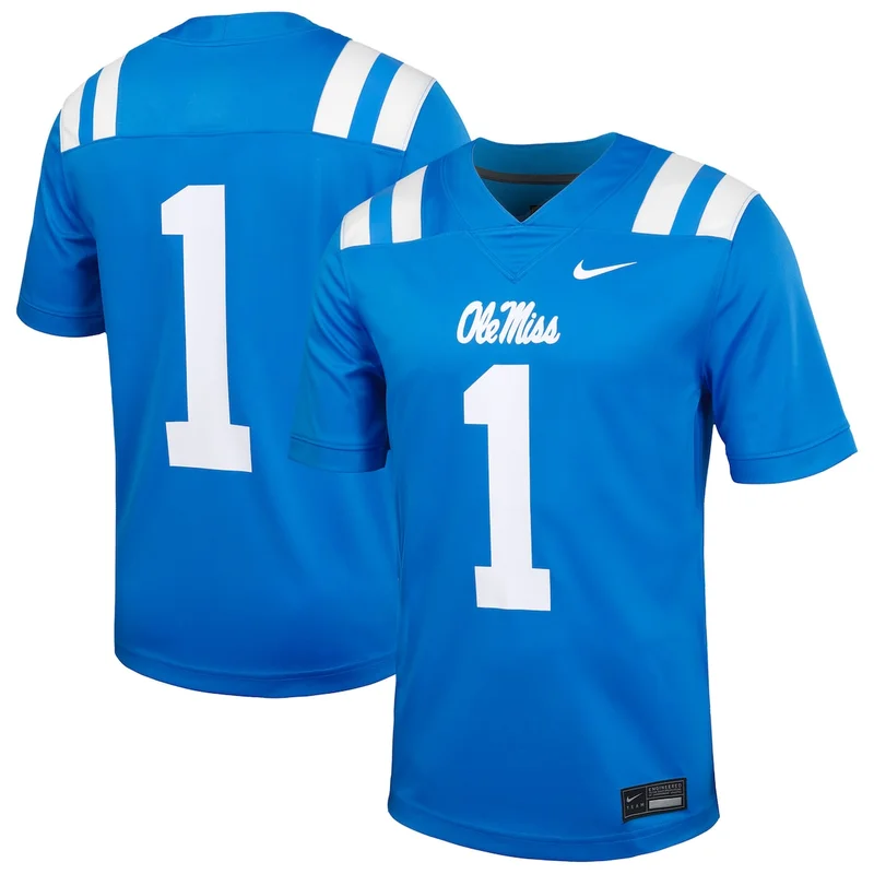 #1 Navy Ole Miss Rebels Untouchable Football Jersey - Image 4
