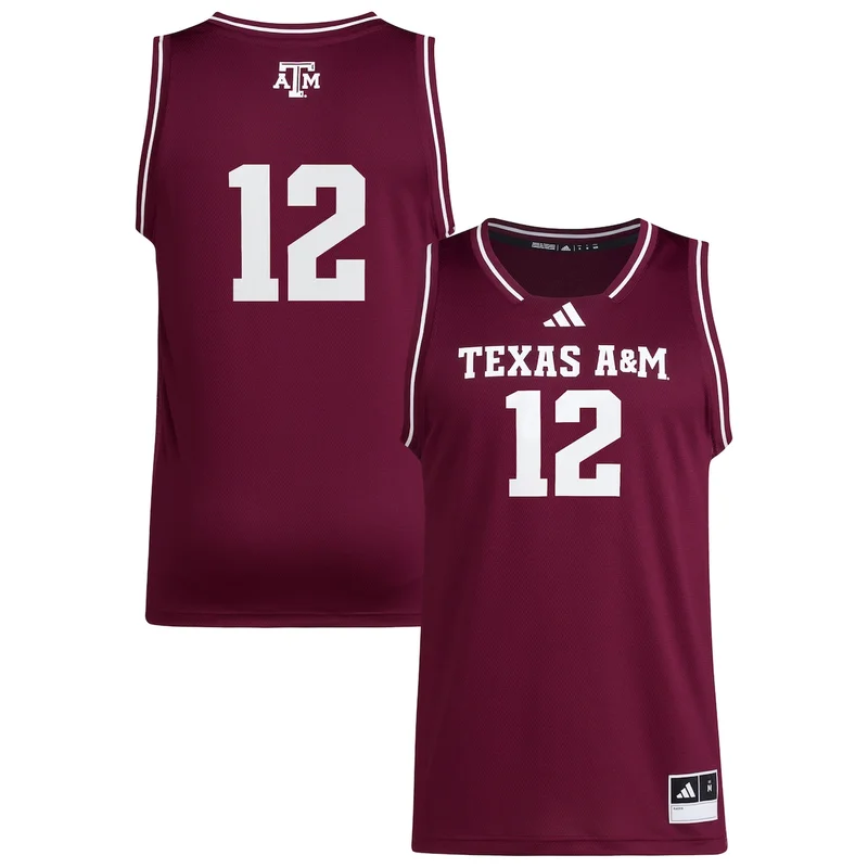 #12 White Texas A&M Aggies Swingman Jersey Basketball - Image 2