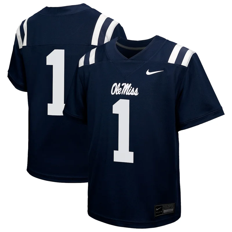 #1 Navy Ole Miss Rebels Untouchable Football Jersey - Image 2
