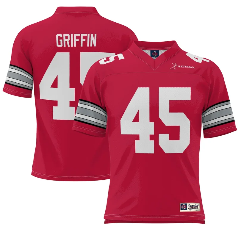 Scarlet Ohio State Buckeyes Spirit Football Jersey GameDay Greats - Image 2