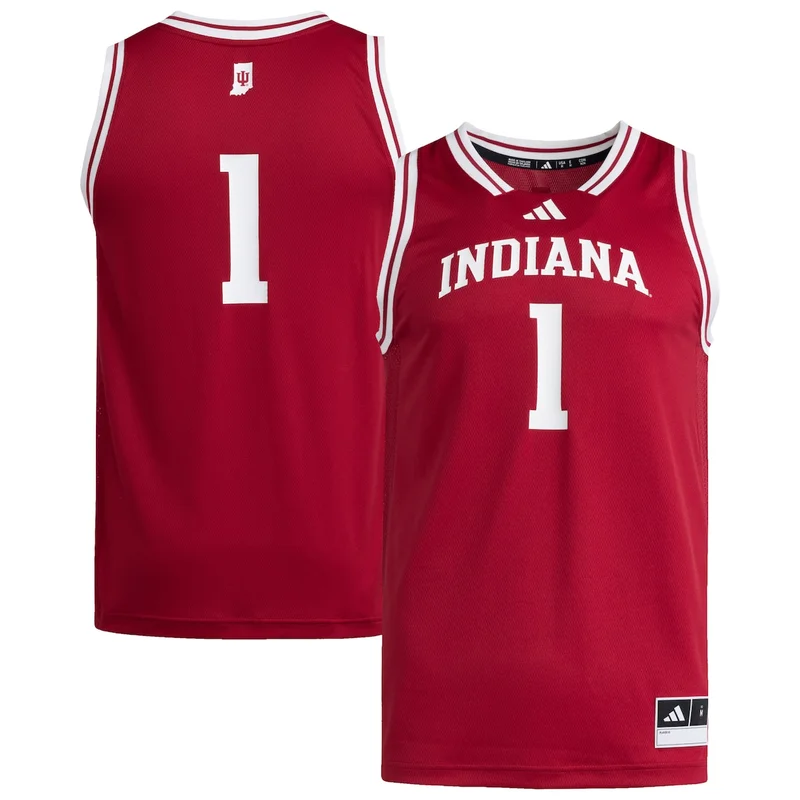 #1 White Indiana Hoosiers Swingman Jersey Basketball - Image 3